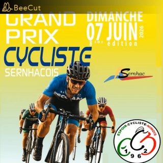 @comitesernhac 
@mairie_de_sernhac 

Dimanche 07 Juin 2026

GP CYCLISTE SERNHACOIS

*Course sous licence FSGT, ouverte à toutes les fédérations (FFC, FFTRI, FFH, UFOLEP) et aux non licencié(e)s avec un certificat médical portant la mention « cyclisme en compétition autorisé »

*Catégories : 1 à 5, juniors, féminines, cadet(te)s et Minimes G&F

*Ouverture des engagements le 07 Mai : 

https://espoircyclnimois.fr/g-p-sernhacois/