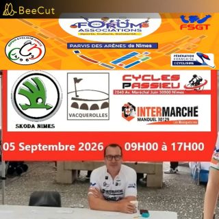 Notre club sera présent aux forums des associations de @ville_de_nimes et de la ville de Manduel le samedi 05 Septembre 2026. @espoir_cycliste_nimois vous attend nombreuses et nombreux